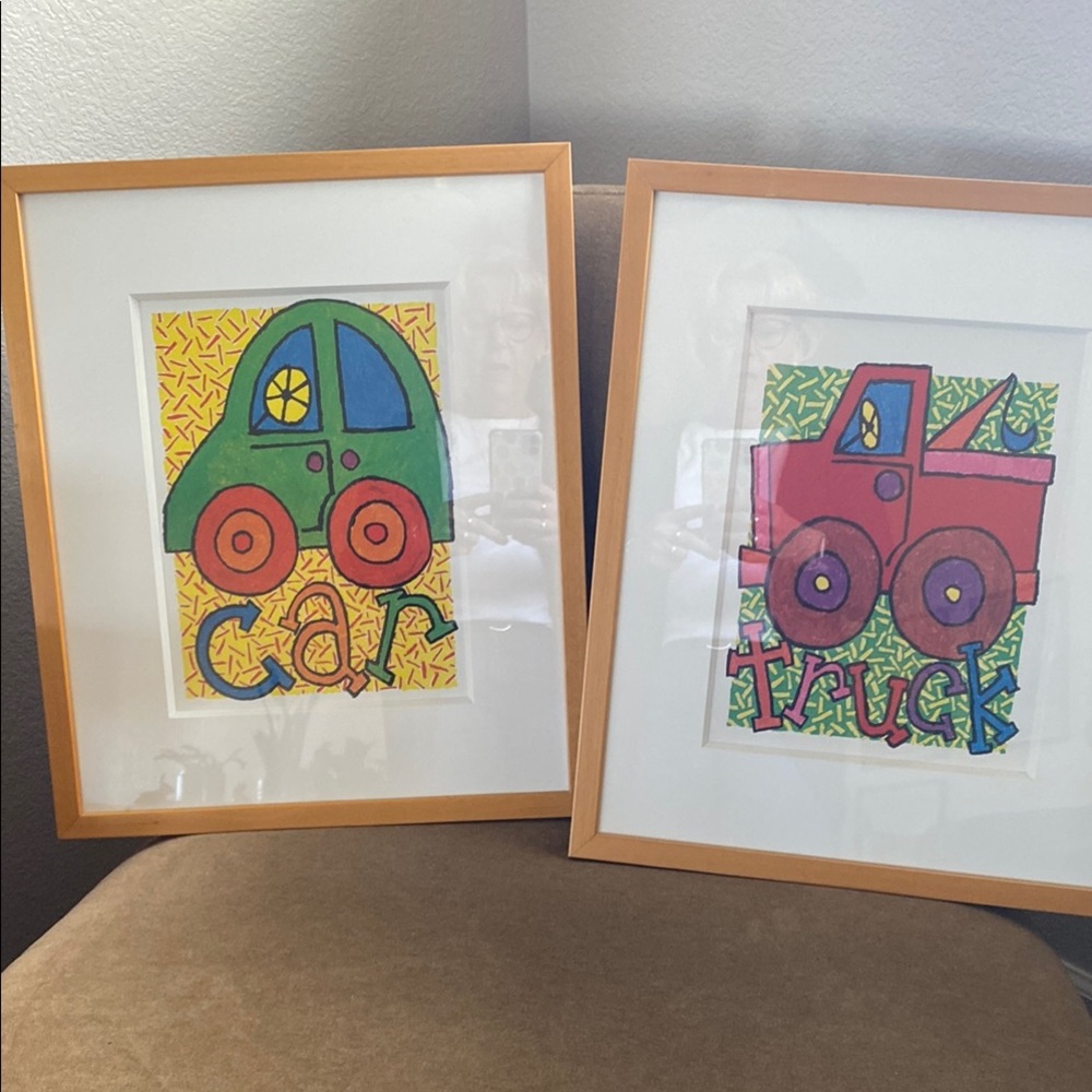 Colorful Car and Truck Art Print